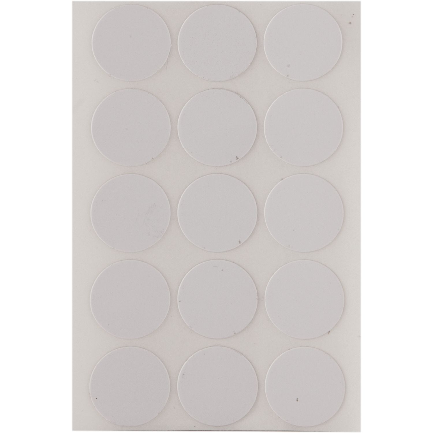 Abdeckkappe selbstklebend, ø20mm, 15 Stück, Kunststoff weiss