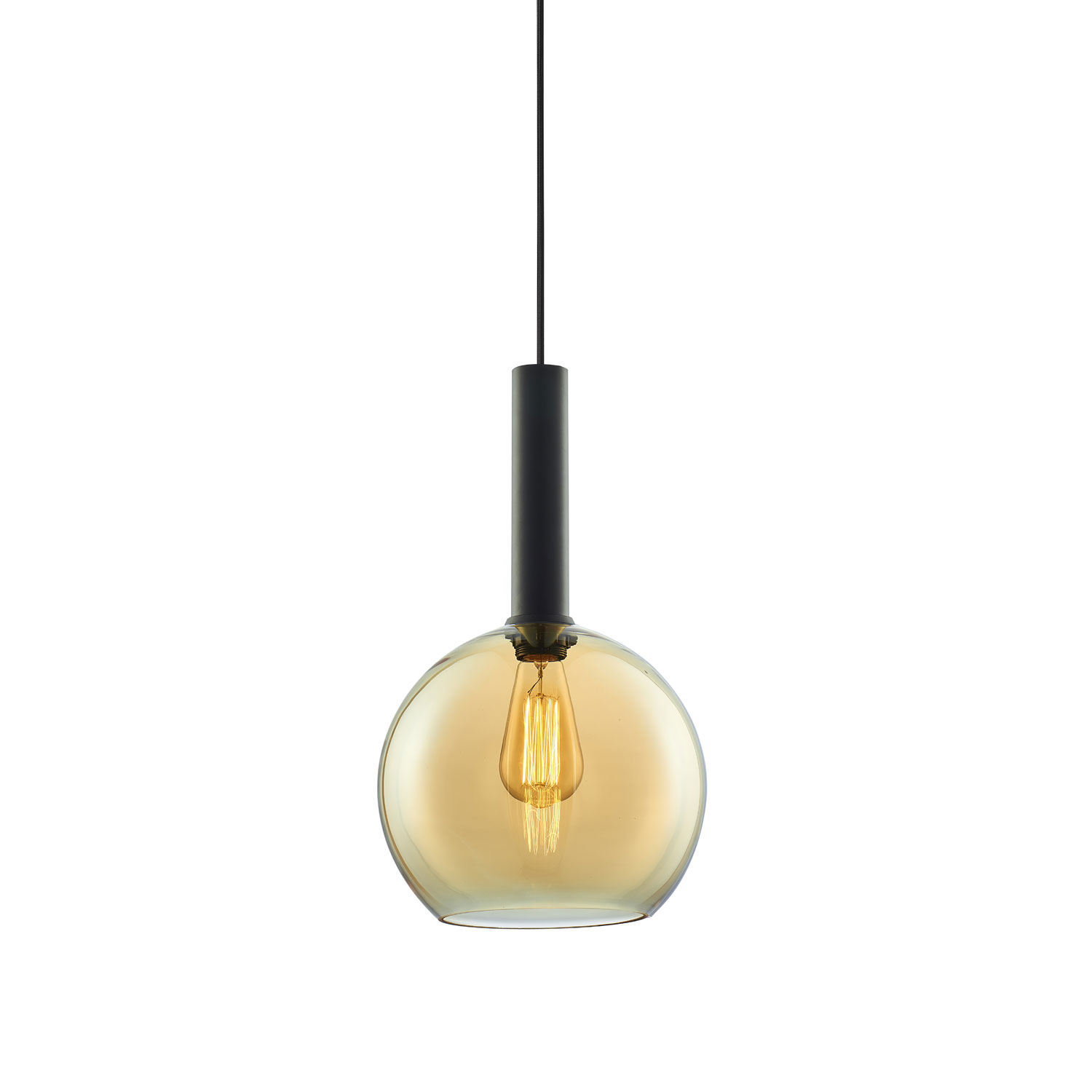 ISOLED Pendelleuchte amber round Glas E27 25cm 50-300cm exkl. Leuchtmittel exkl. Baldachin