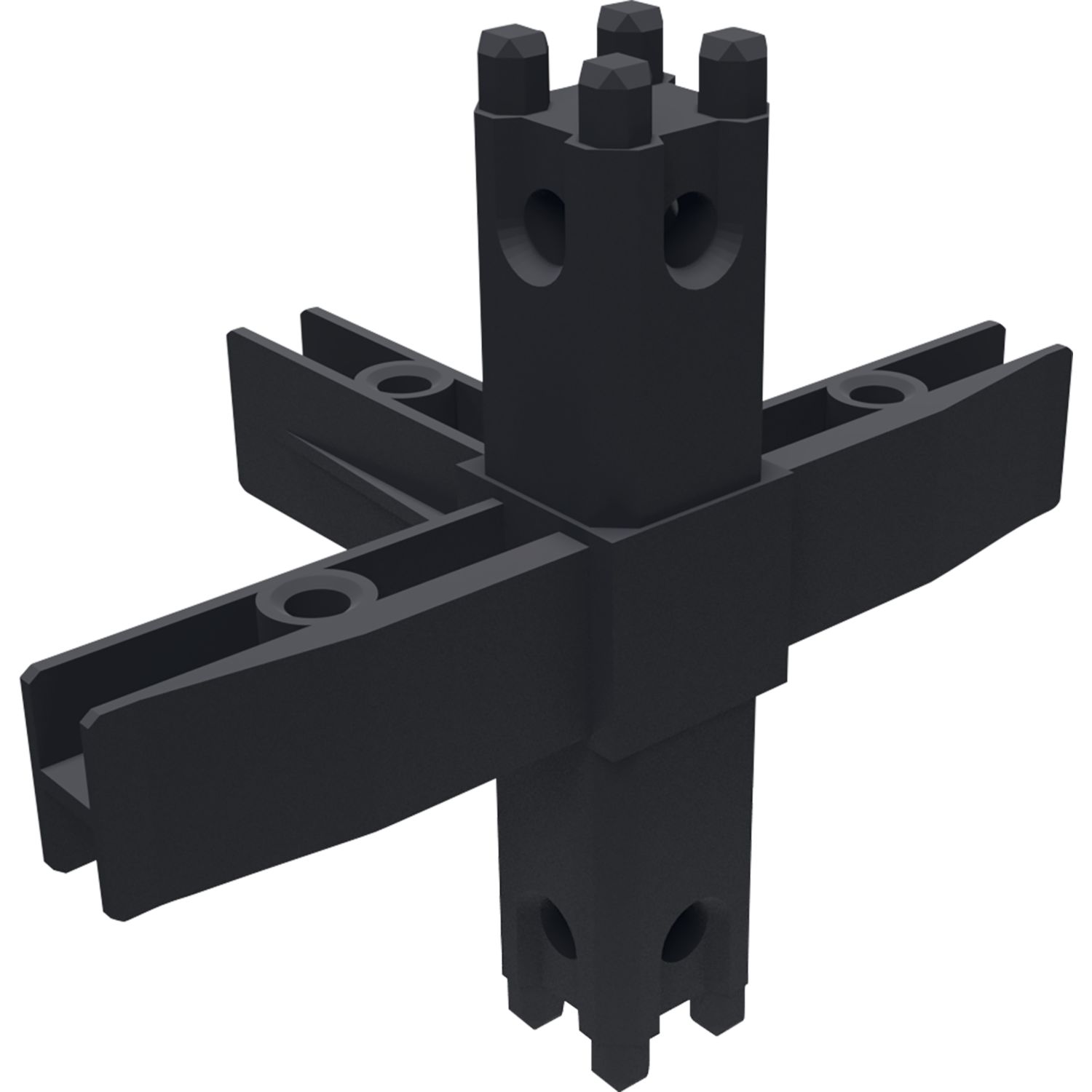 SCHÜCO ALUMIS Smartcube Eckknoten 5s Zamak schwarz