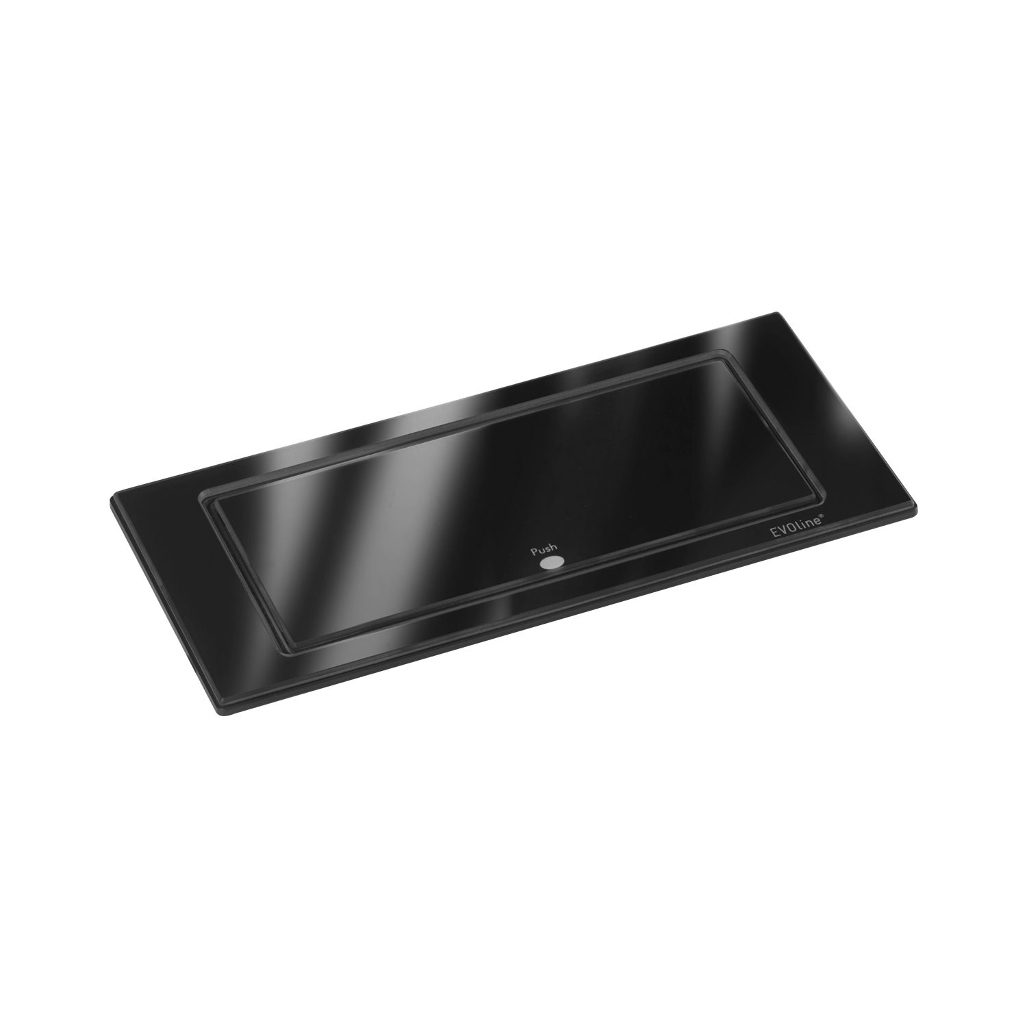 EVOline BackFlip, 2 Stk. Schukosteckdosen, USB-C-Charger, Glas schwarz