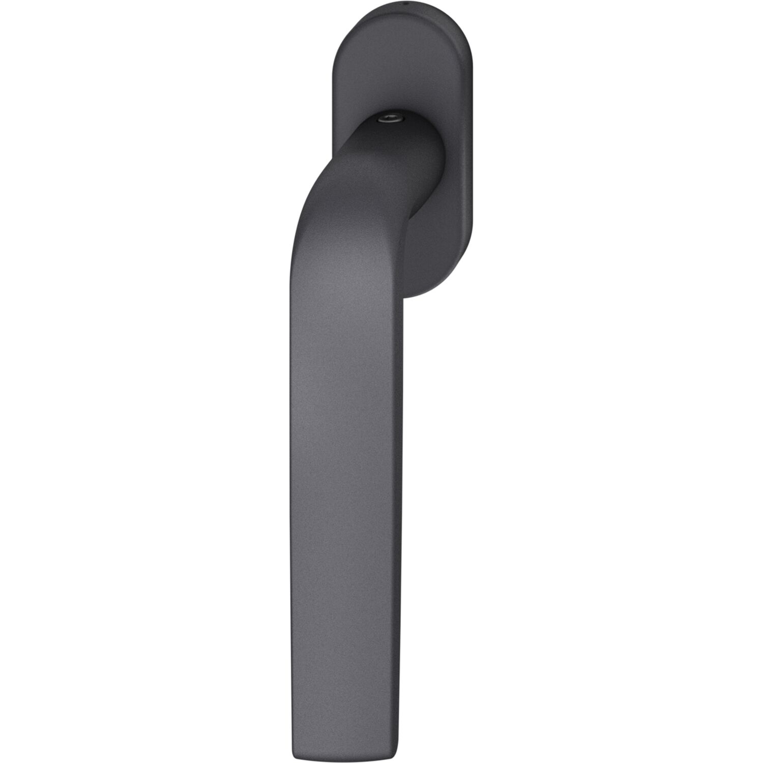 FSB Fenstergriff ovale Rosette Aluminium schwarz matt