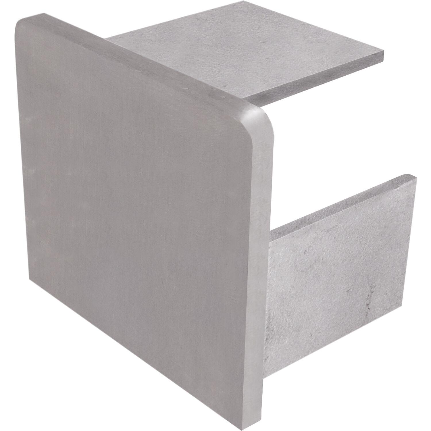 IAM DESIGN Endkappe für Kantenschutzprofil, 28x25x20mm,Zamak Edelstahl-Effekt