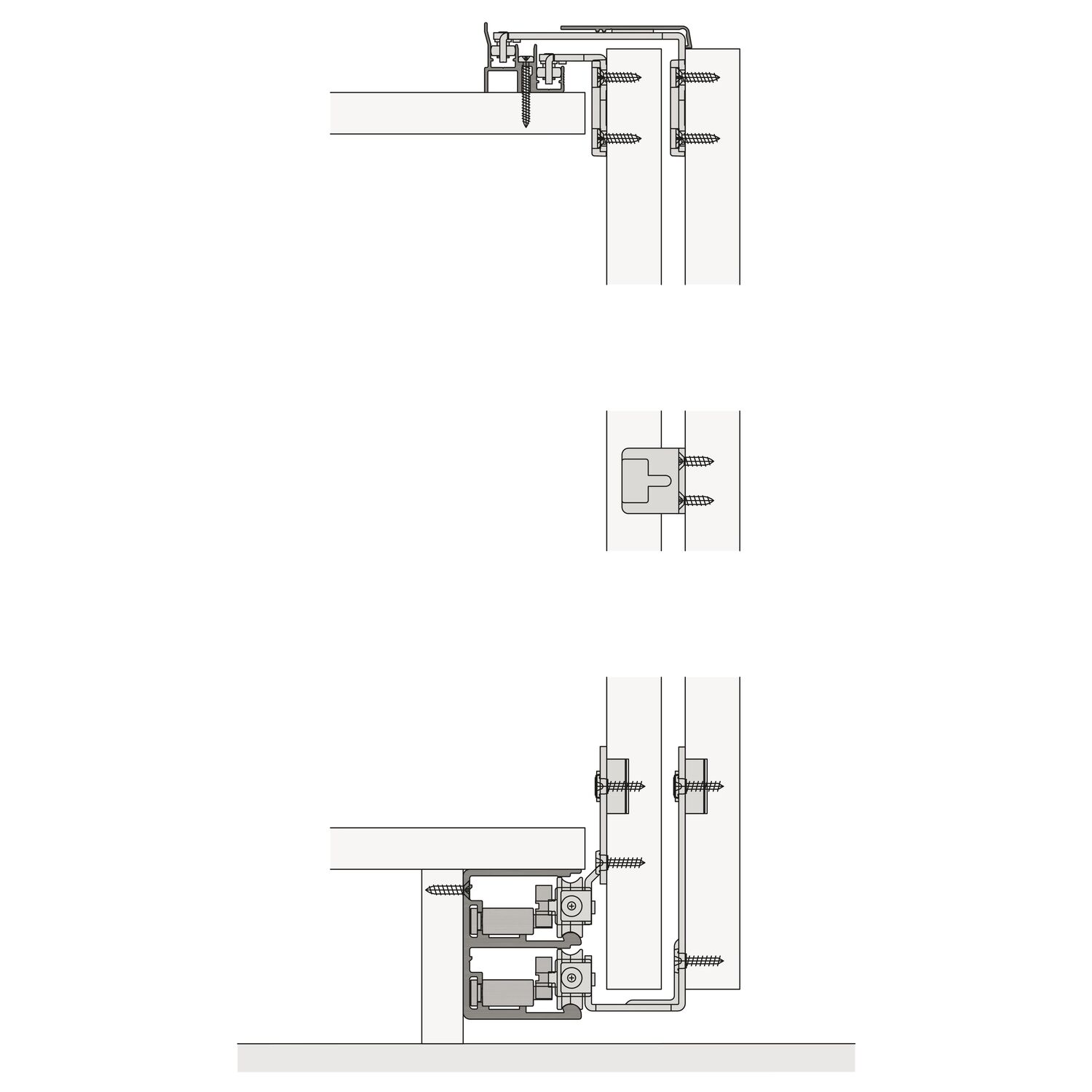 Hawa HAWA Combino 50 H FS Beschlägegarnitur 1400 x 2400 x 25, 3 türig