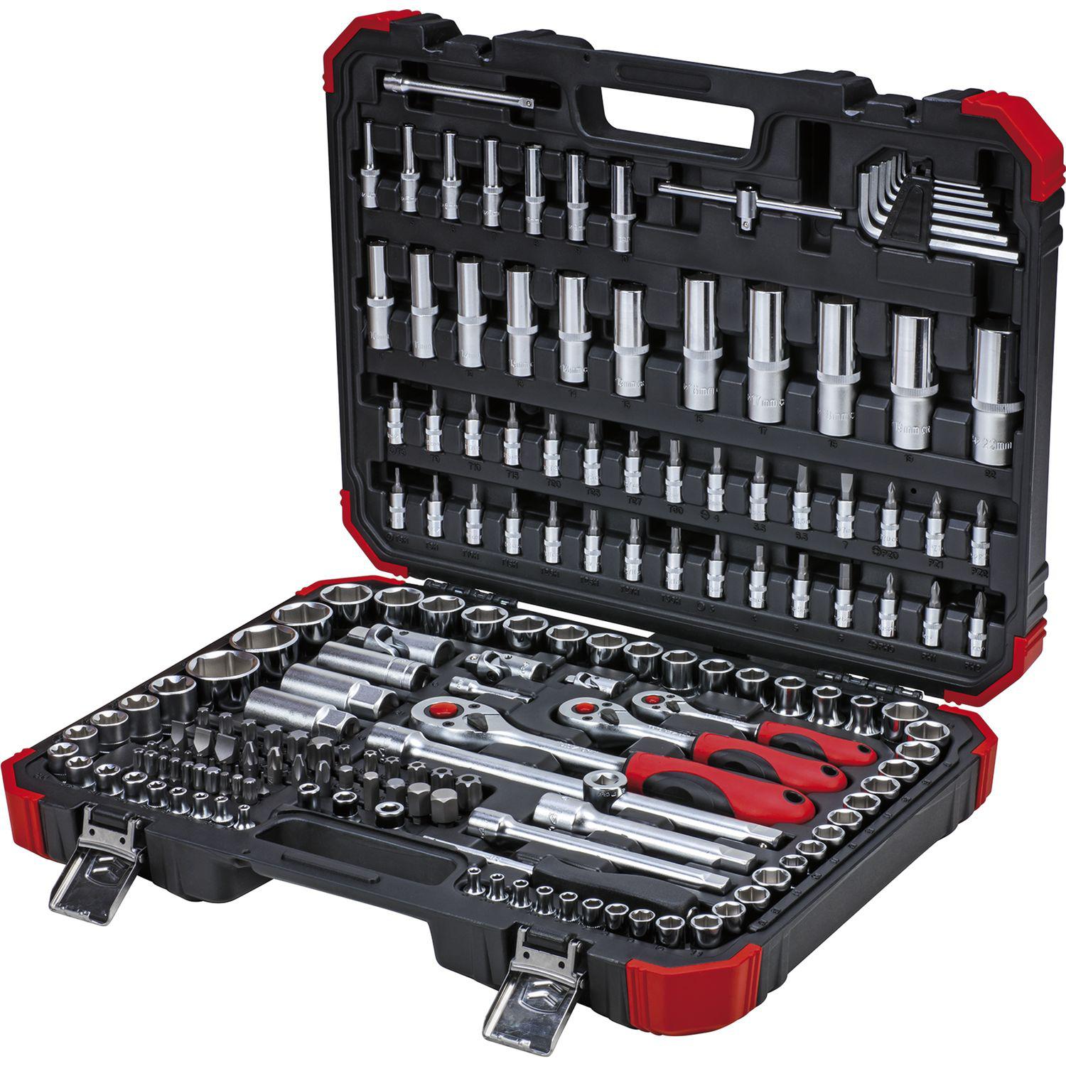 Gedore Red Steckschlüssel-Satz 1/4" + 3/8" + 1/2" mit Umschaltknarren 172-teilig