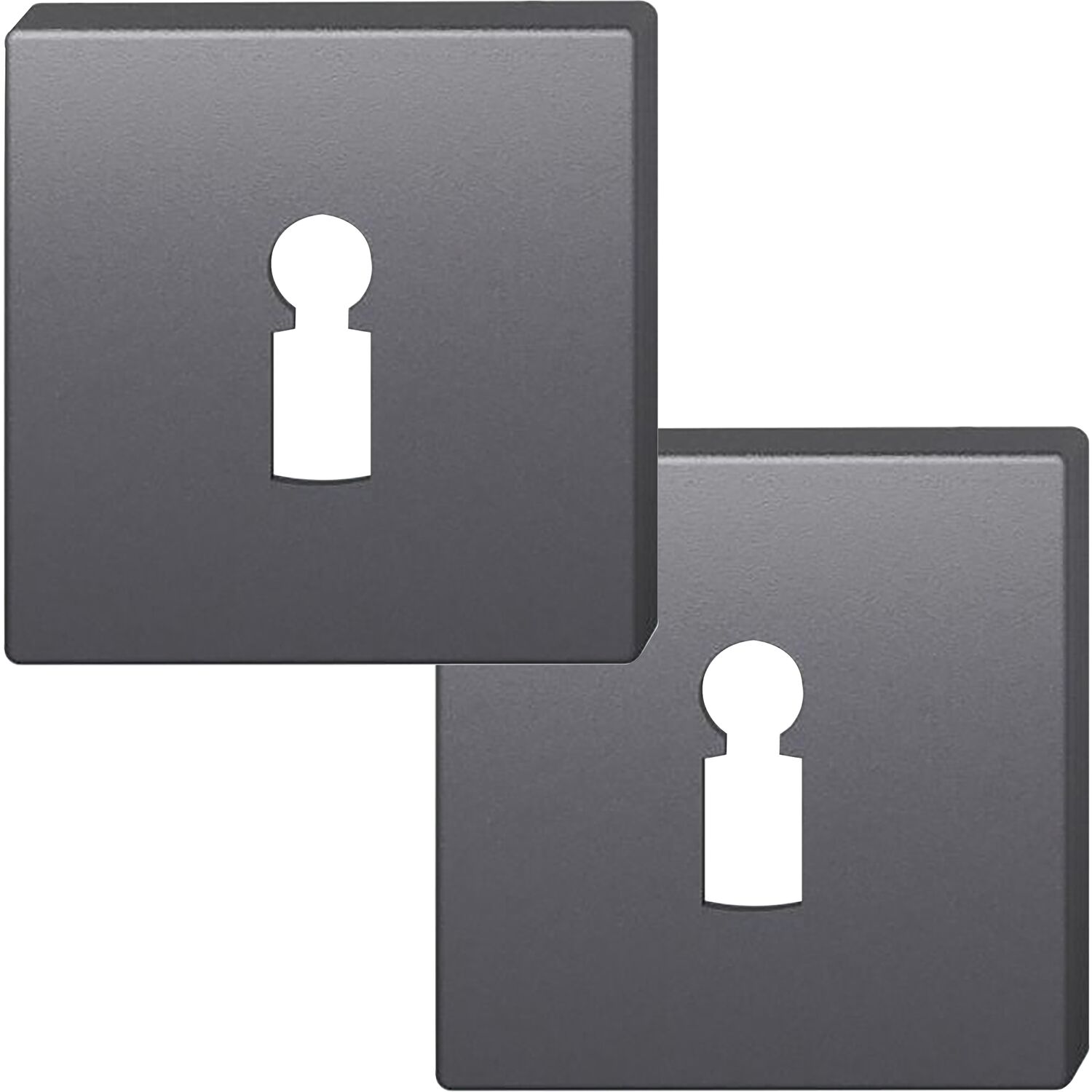 FSB FSB Buntbartrosette quadratisch 12 1704 00002 ASL, Aluminium schwarz matt
