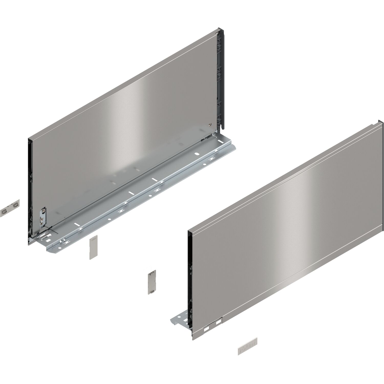 blum LEGRABOX pure Zarge Höhe F, NL 500, INOX (Anti-Fingerprint)