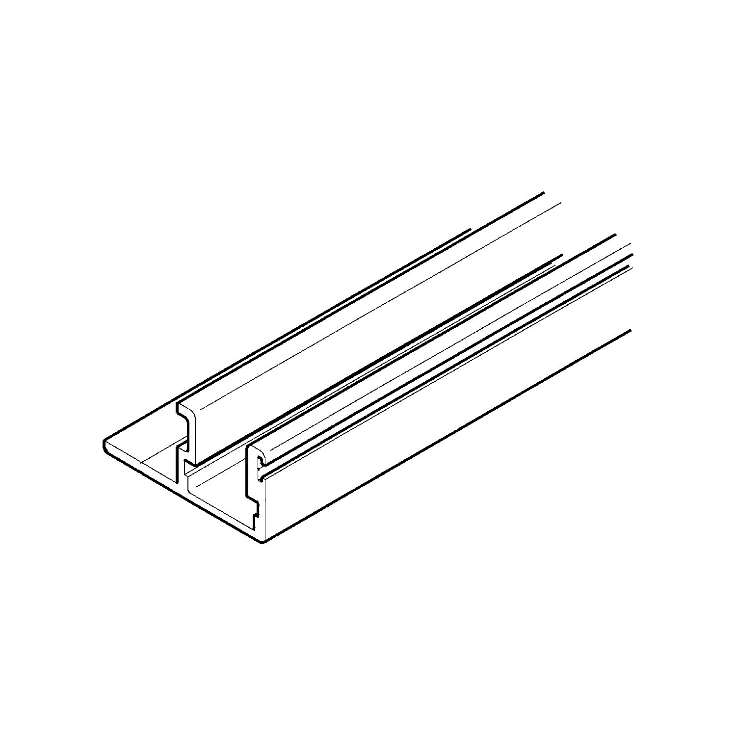 HAWA MULTIFOLD 30 Führungsschiene 6000 auf Maß, Aluminium farblos eloxiert (250 mm)