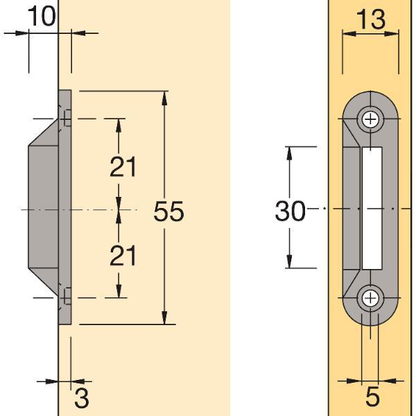 Hettich Prestige 2000 Schließwinkel Typ 5514 Kunststoff weiß