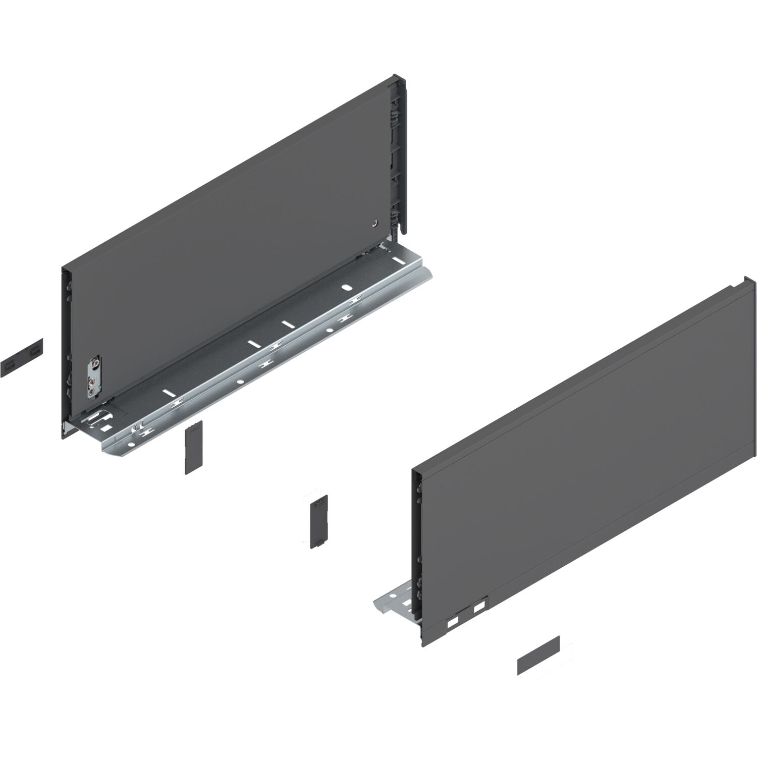 blum LEGRABOX pure Zarge Höhe C, NL 400, Oriongrau-matt