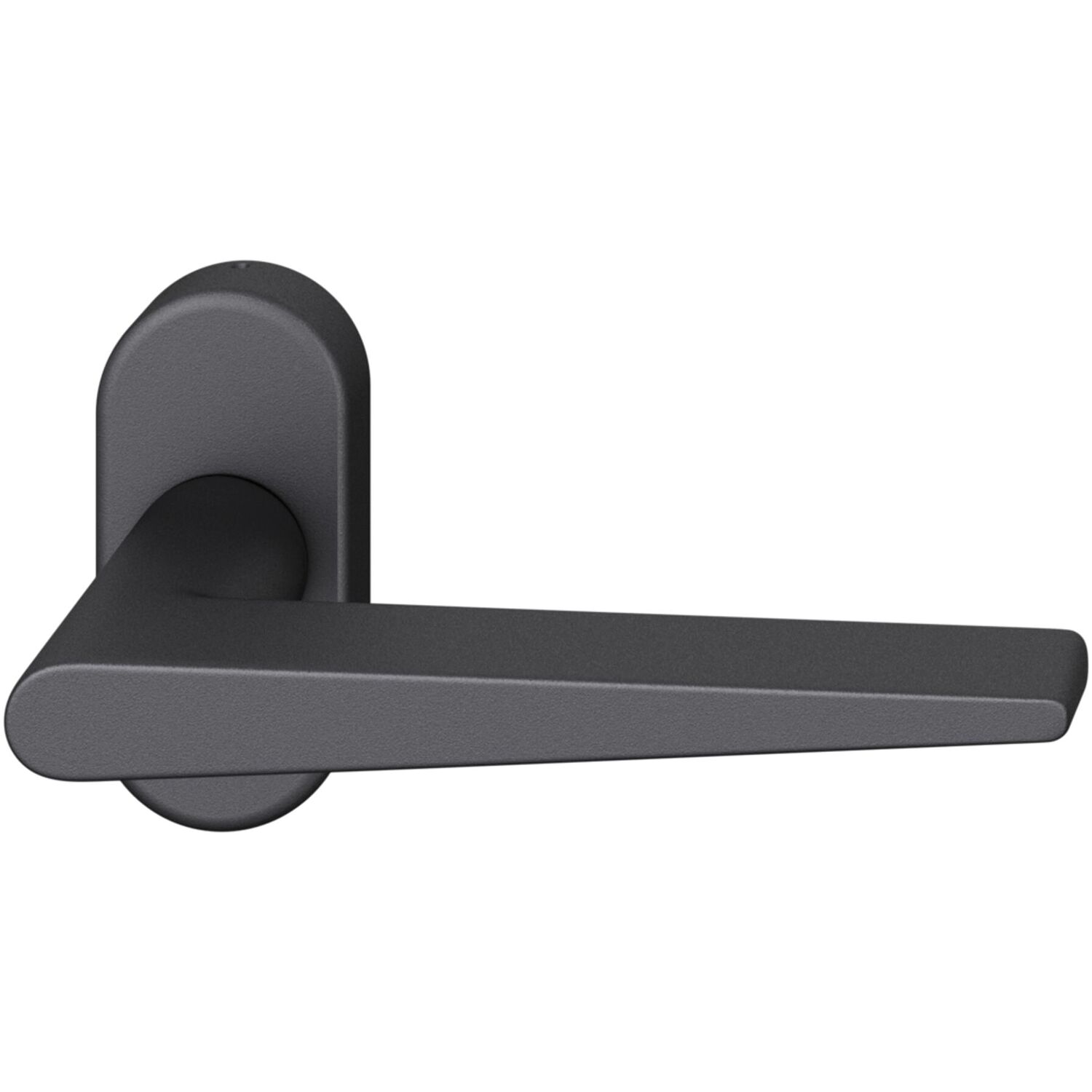 FSB Rahmentürdrücker 09 1005 Hochhaltefeder B ovale Rosette Aluminium schwarz