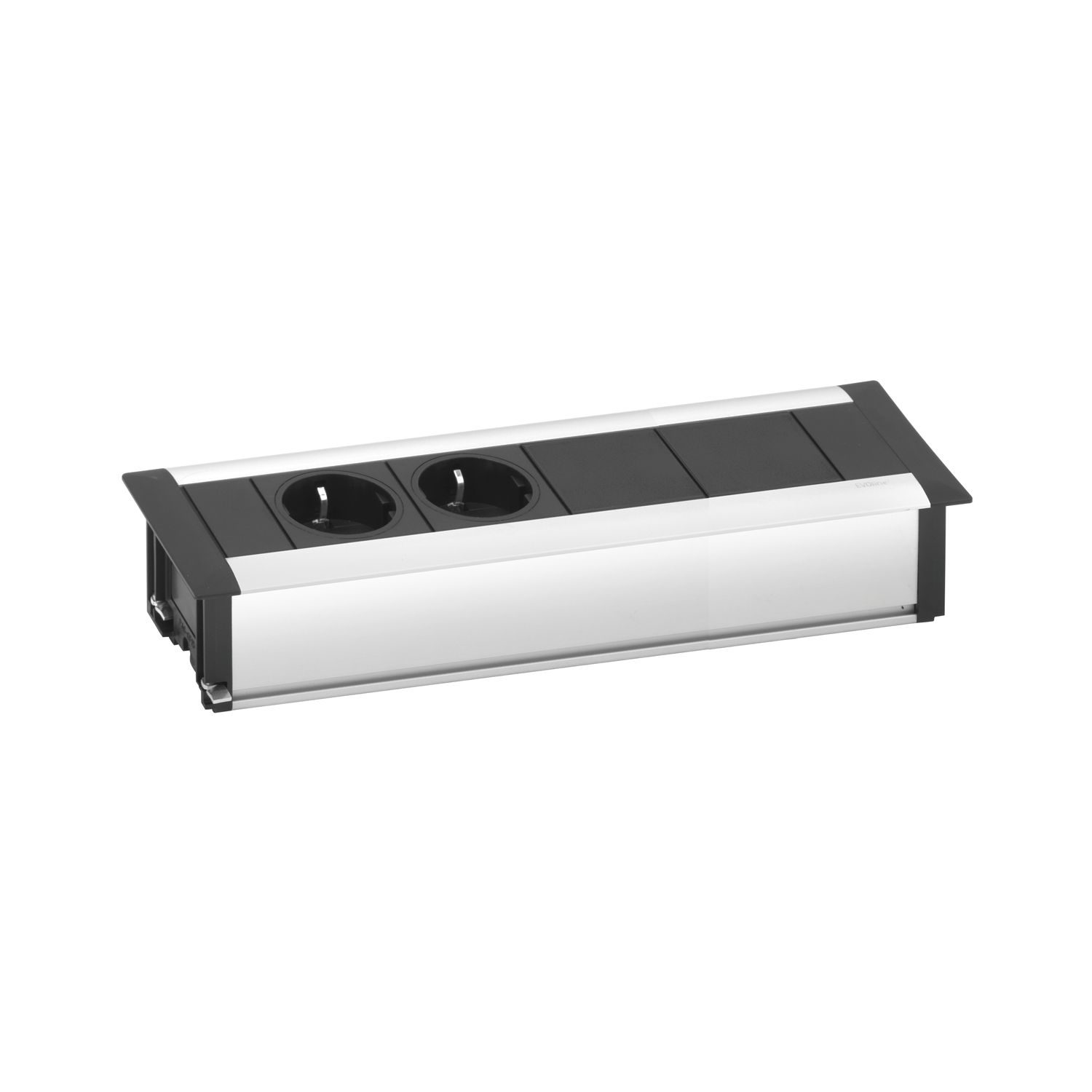 EVOline Frame-Dock Data Einbau Steckdosenleiste, alufarbig