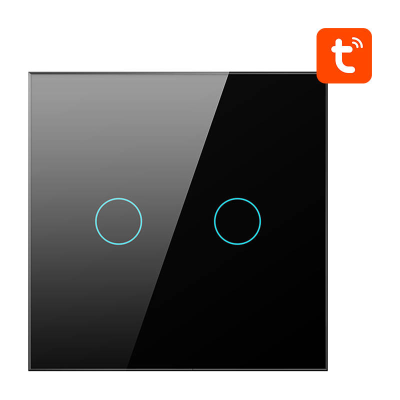 Avatto Smart Lichtschalter ZigBee 2fach TUYA (schwarz)