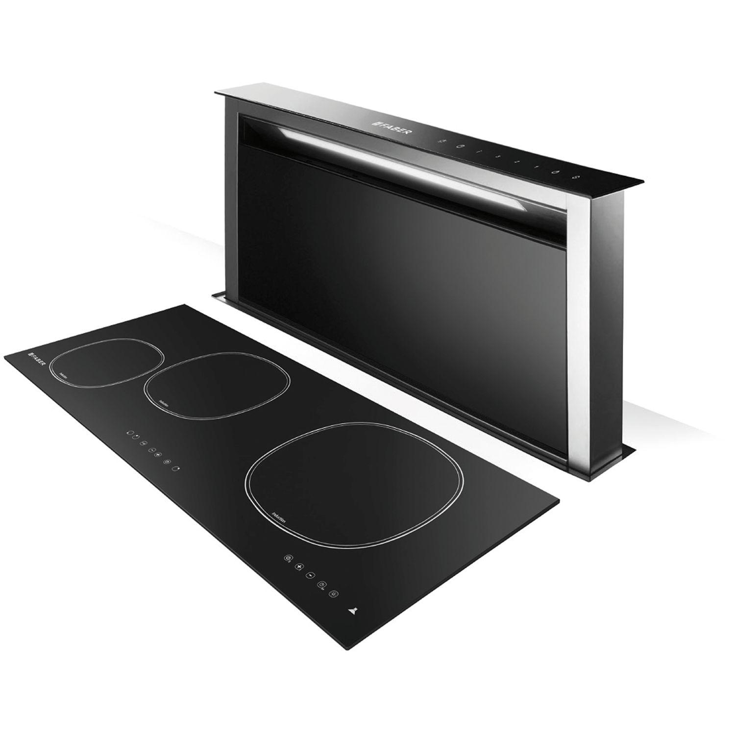 Faber ausfahrbarer Tischlüfter Fabula BK schwarz, 90 cm breit Faber ausfahrbarer Tischlüfter Fabula BK schwarz, 90 cm breit