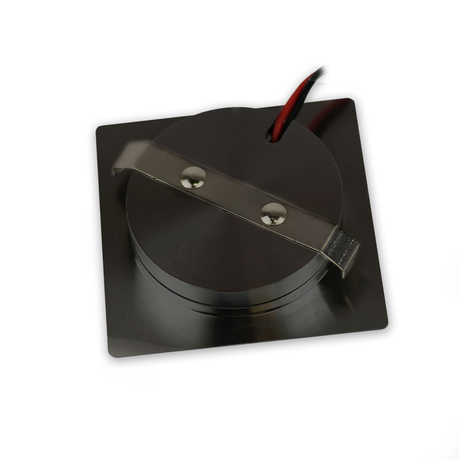 ISOLED LED Möbeleinbaustrahler MiniAMP schwarz eckig 3W 120°,12V DC warmweiß 3000K dimmbar