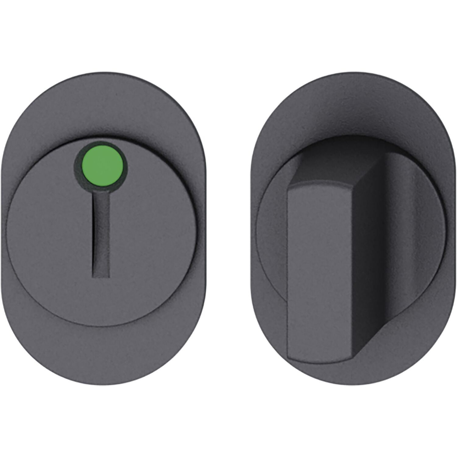 FSB Kleberosette 15 1721 WC, Türstärke 39-48 mm, Aluminium schwarz matt