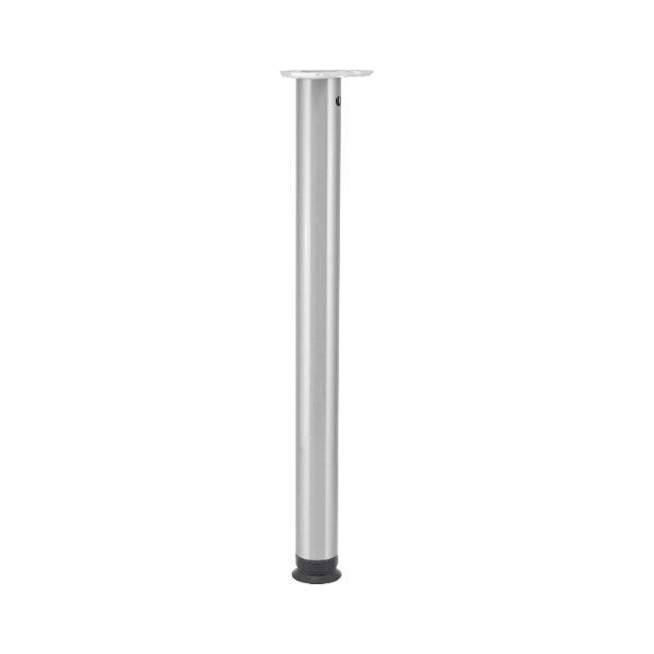Tischfuß Zoom rund 60 x 700 mm Stahl Edelstahl-Effekt