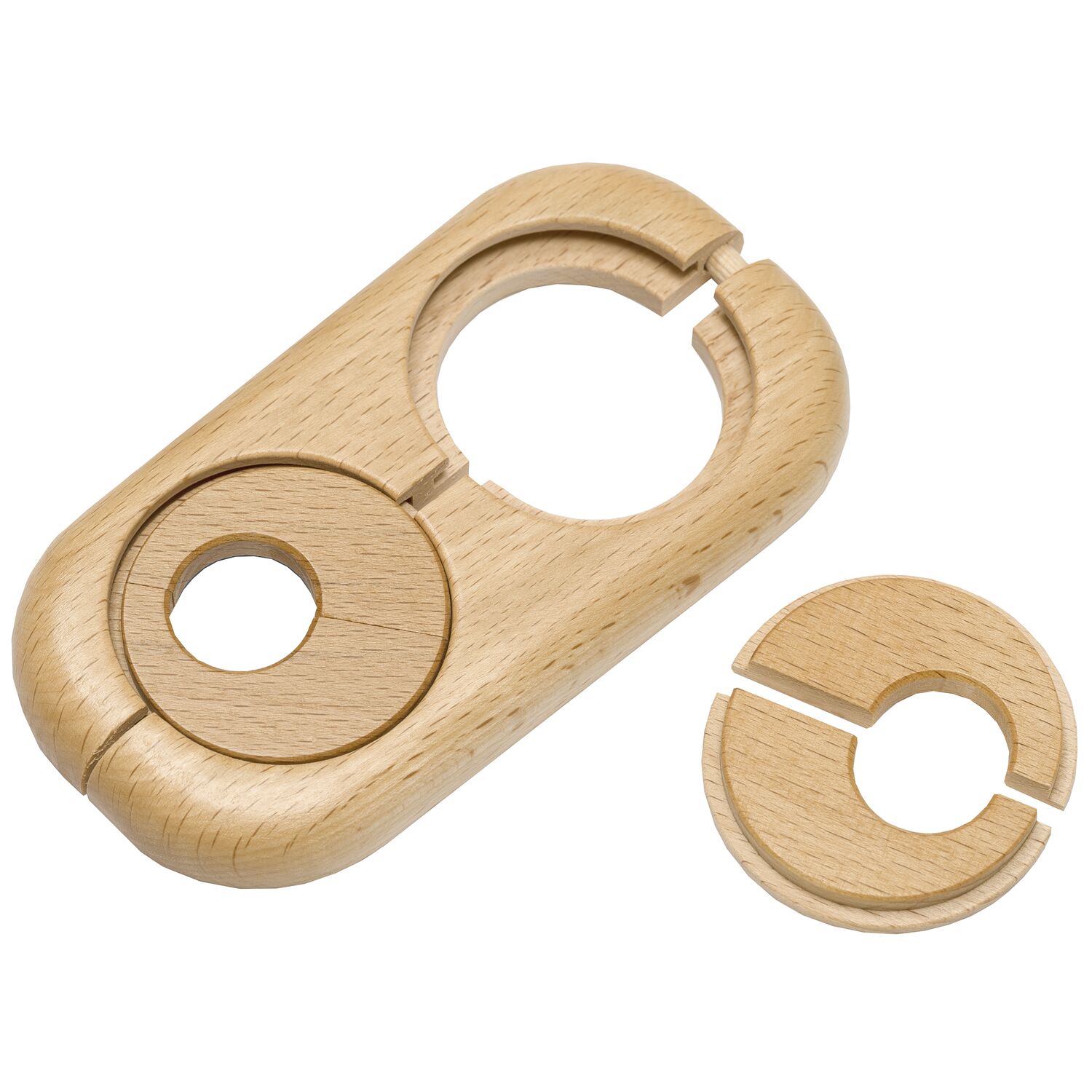 HARO Doppelheizkörperrosette Massivholz Buche 19/58mm 3/8”