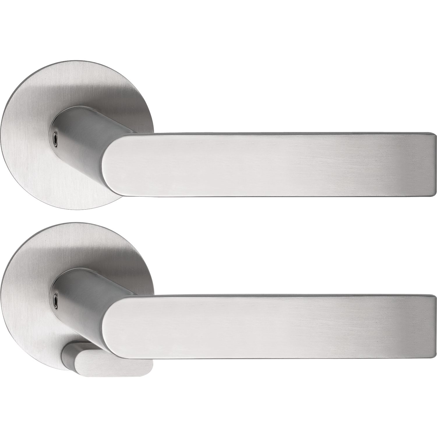 SOLIDO Solo Drückergarnitur DOVER - Flachrosette rund, WC, blind, Edelstahl
