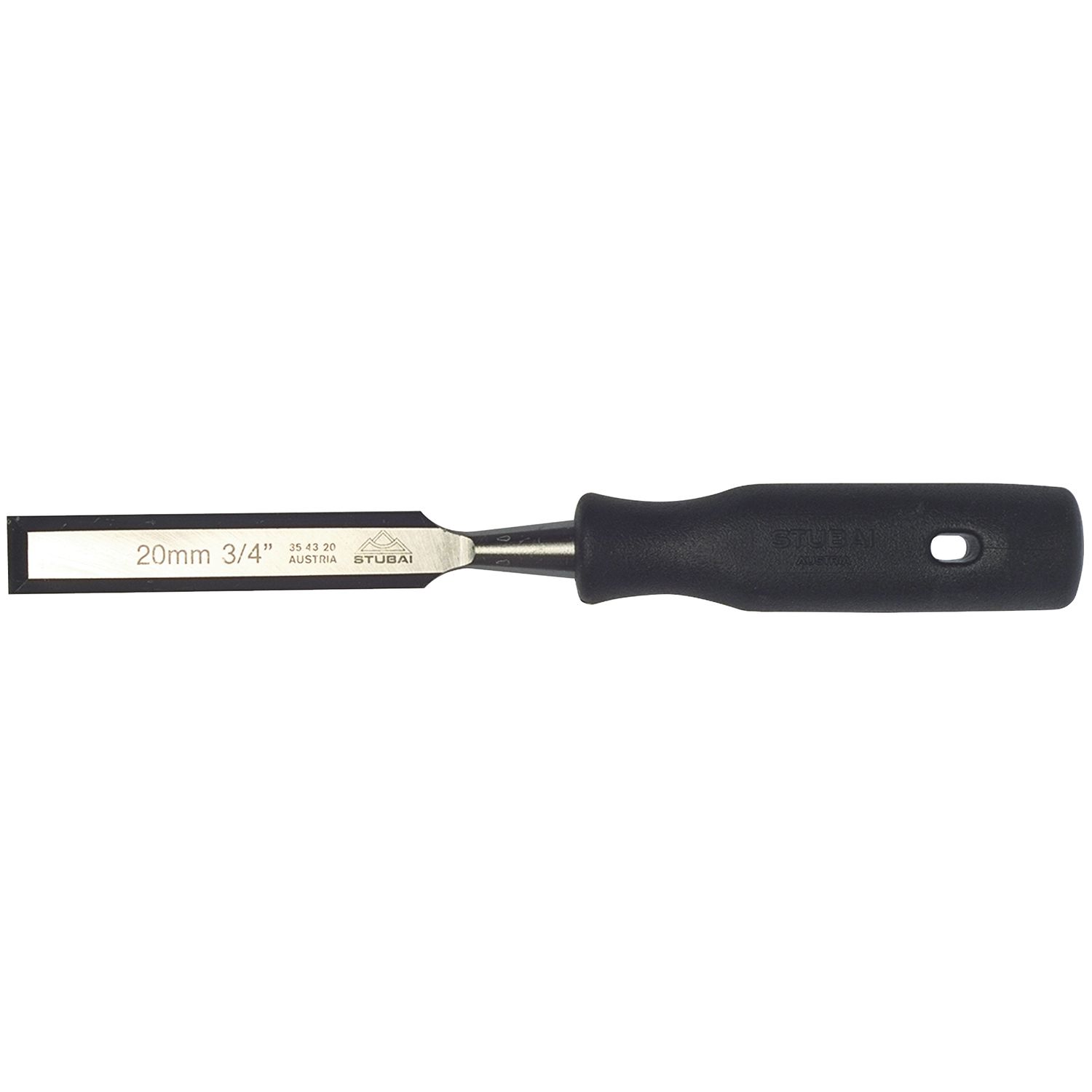 STUBAI Stemmeisen mit schwarzem PP-Heft Breite 24mm
