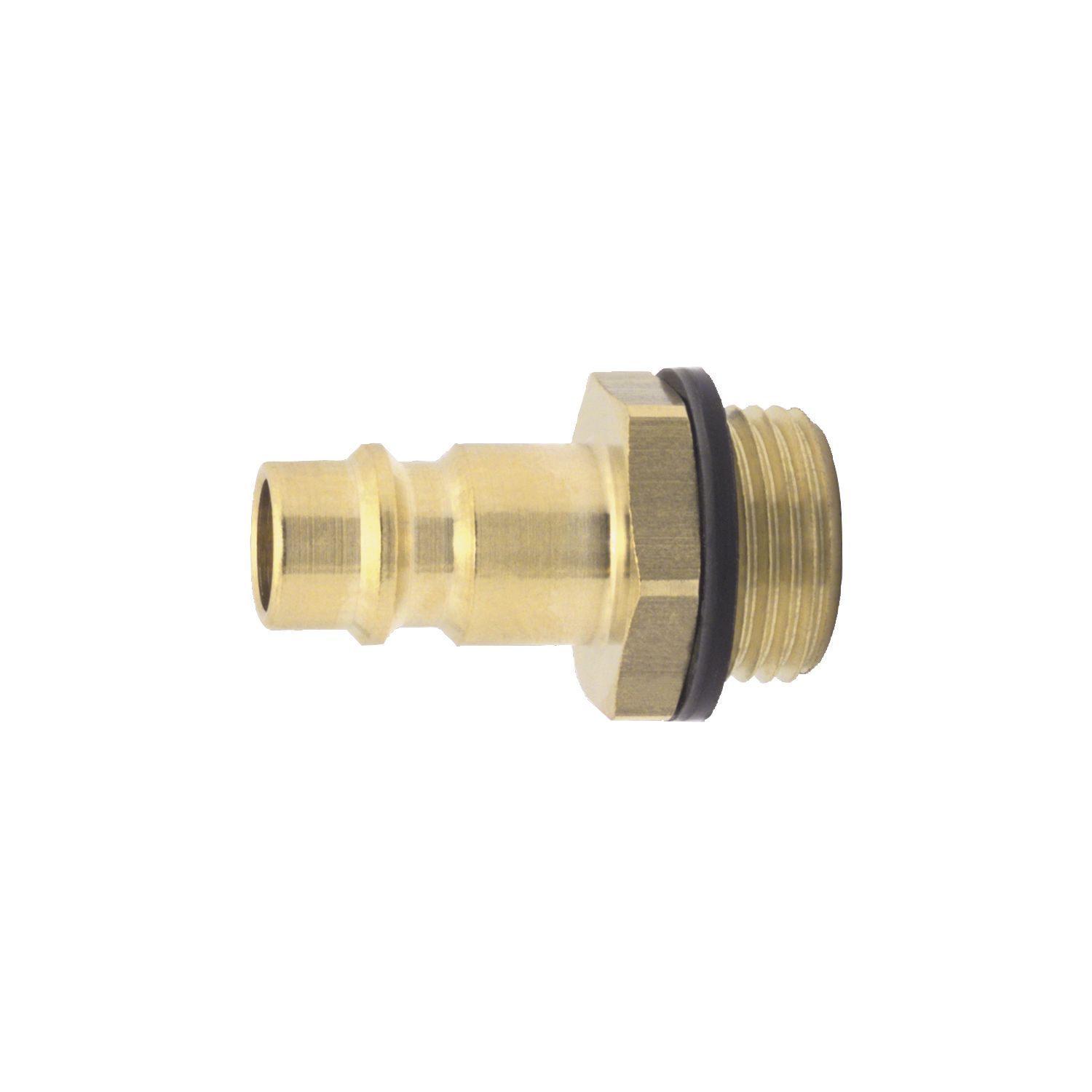 Euro Druckluft Stecknippel aus Messing mit Außengewinde 1/4"