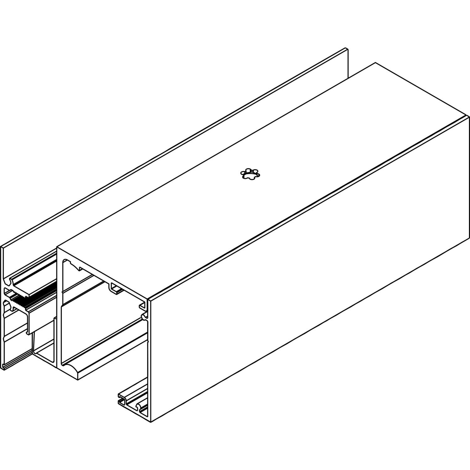 DORMA-Glas Muto 150 Seitenteilprofil auf Maß Glas 8-13,5 mm Edelstahl-Effekt (250 mm)