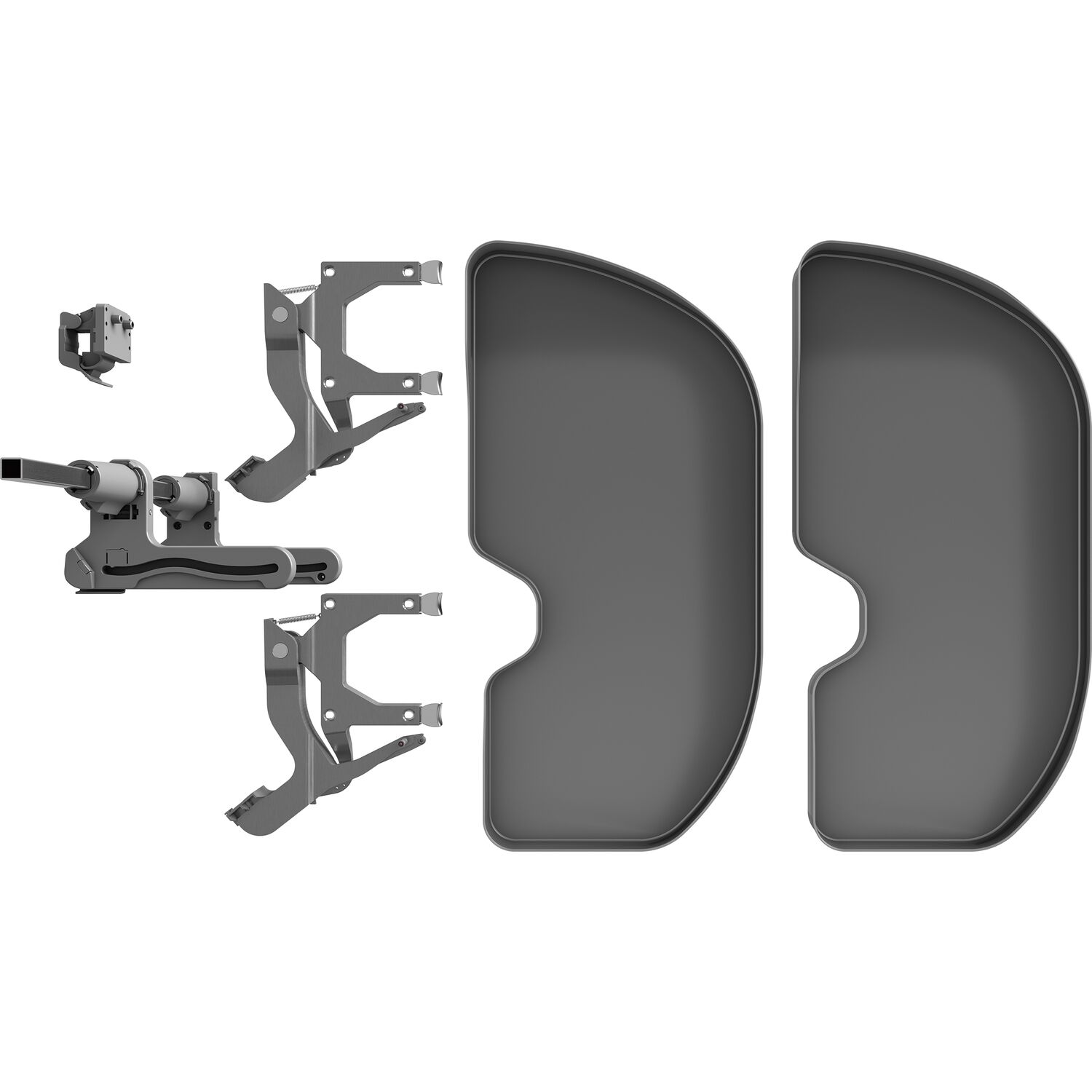 ninka Eckauszug Trigon Halbkreis FB 600 mm links Dunkelgrau