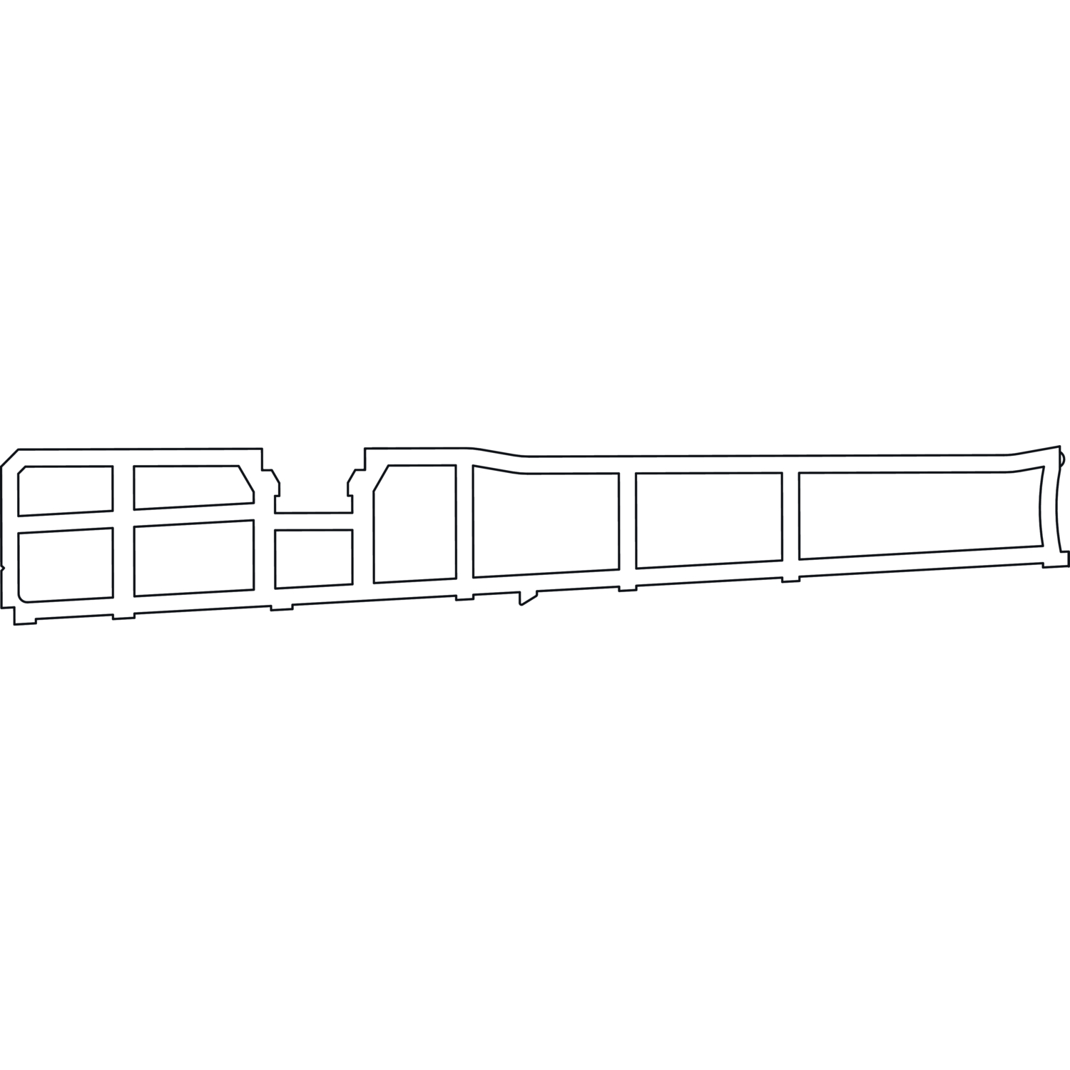 HAUTAU ThermoTop Aufbauprofil 2 TS 88-92 mm, L=6500 mm, Kunststoff grau