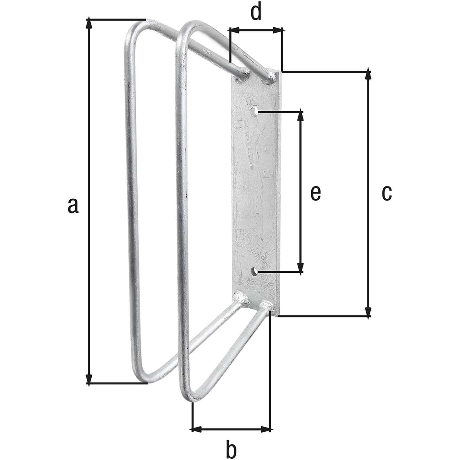 Einzel-Fahrradhalter 90 Grad Radbreite 25 - 53 mm