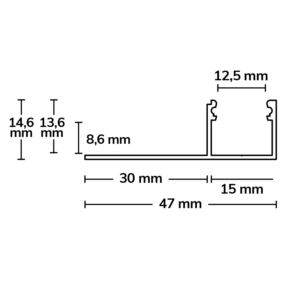 ISOLED LED Trockenbauprofil Abschluss 200cm