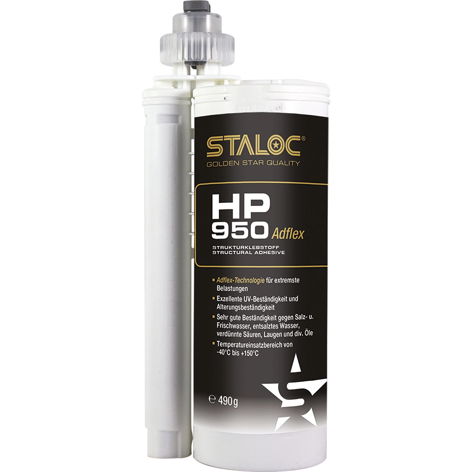 STALOC HP-950 Strukturklebstoff 10: 1 490ml anthrazit, ohne Mischer