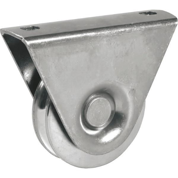 IBFM Schiebetorrolle mit Auflager 386, Ø 100mm, V-Nut, Stahl verzinkt