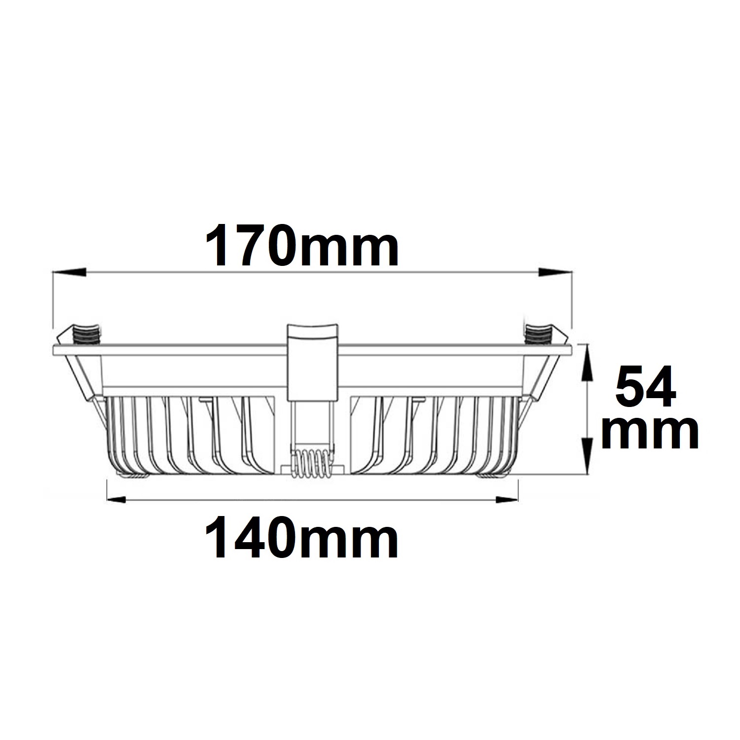 ISOLED LED Downlight blendungsreduziert 25W rund DN170 CRI90 Switch 3000|3500|4000K dimmbar