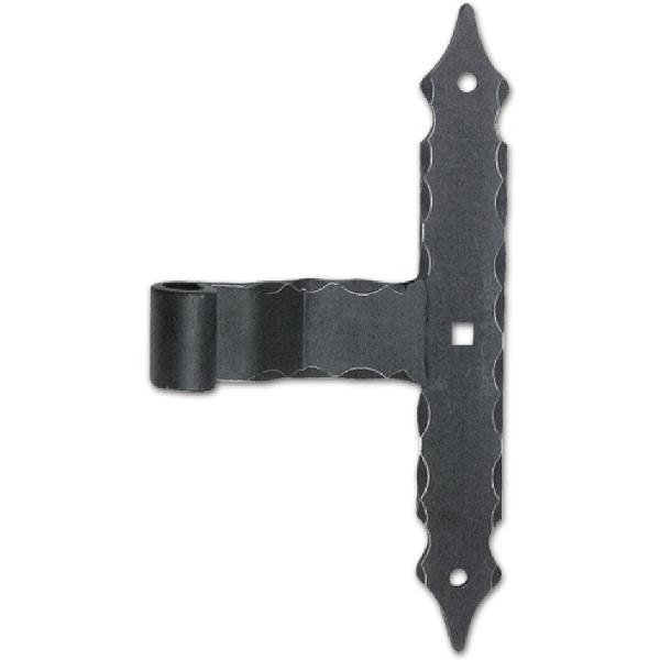 Schösswender Kreuzband ohne Kegel, 300 x 40 x 6 mm, Schmiedeeisen verzinkt geschwärzt