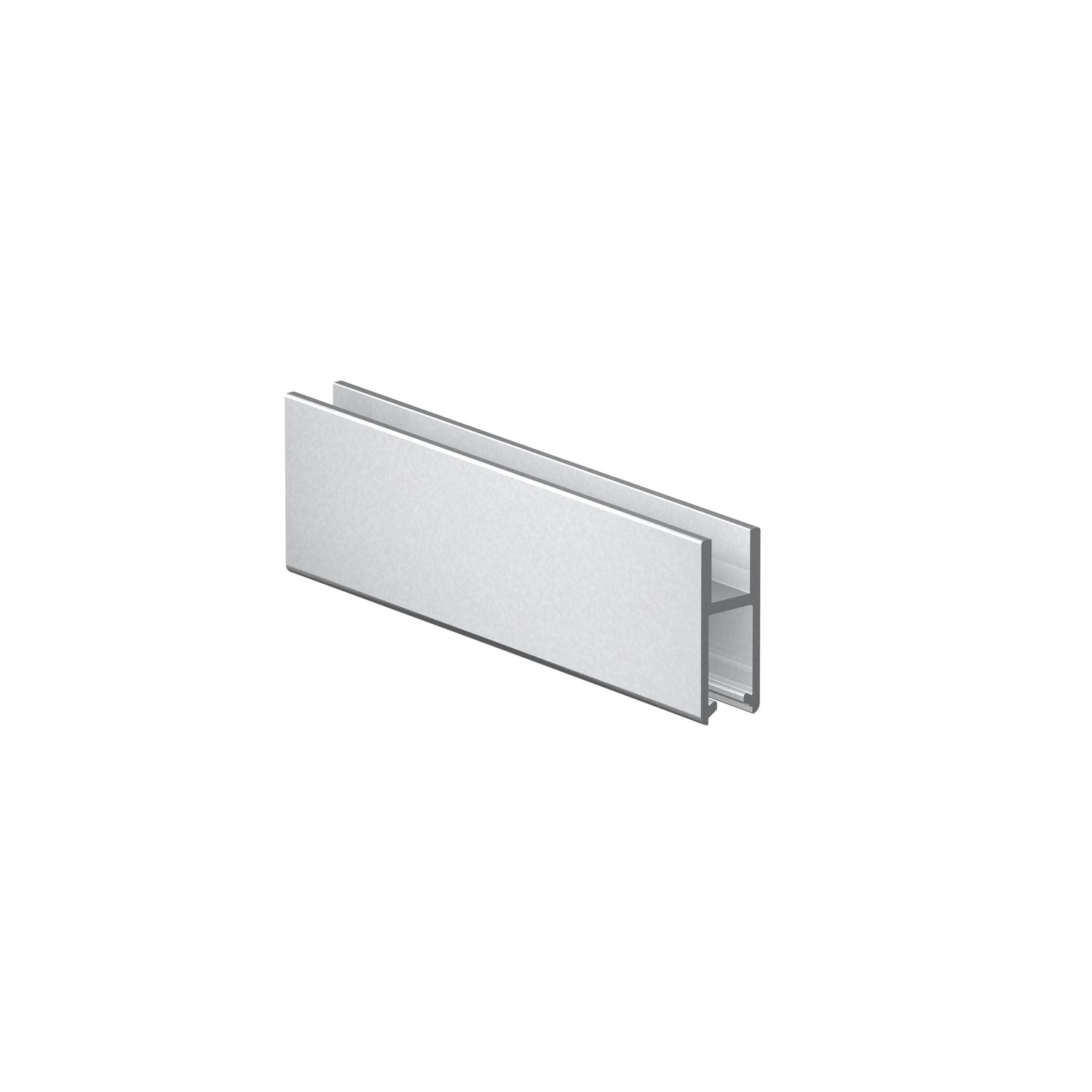 SUPRA Laufschuh bis 6 mm Glasstärke auf Maß, Aluminium natur eloxiert (250 mm)