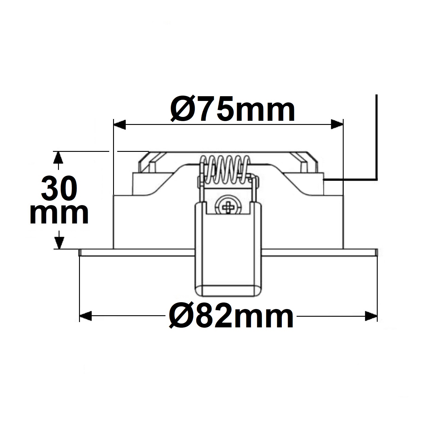 ISOLED LED Einbaustrahler weiß 8W 72° rund warmweiß dimmbar