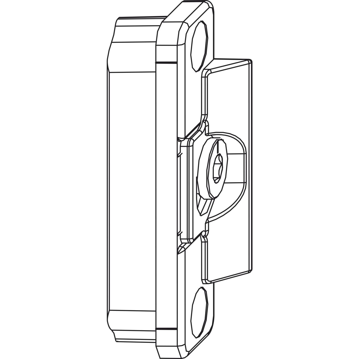 Maco #220219 MACO Anpressverschluss verdeckt Flügelteil 9V für Beschlagsnut,silber (220219)
