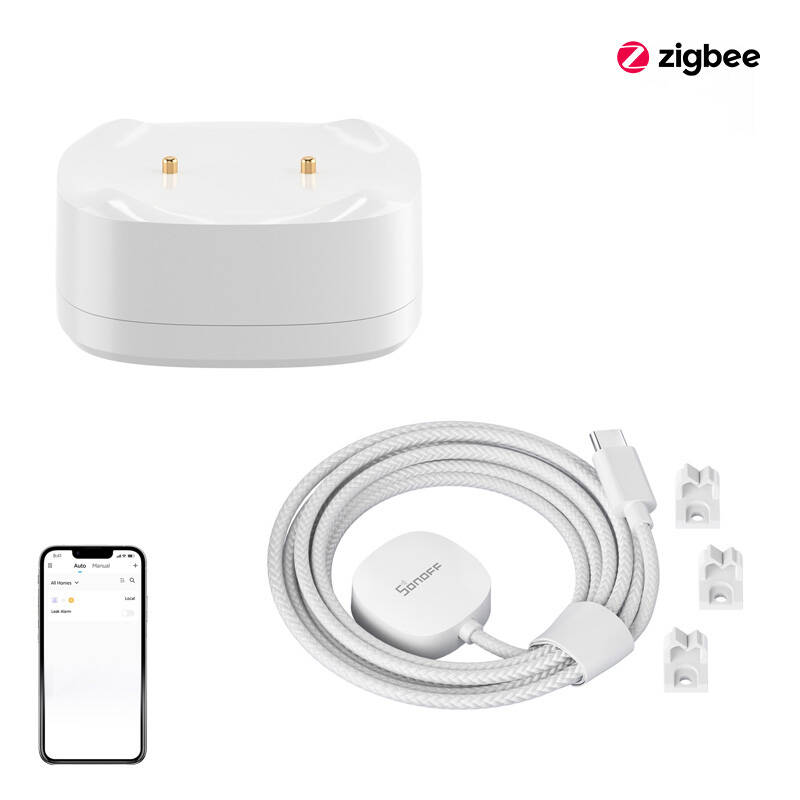 Sonoff Zigbee Wasserlecksensor und Kabel SNZB-05P