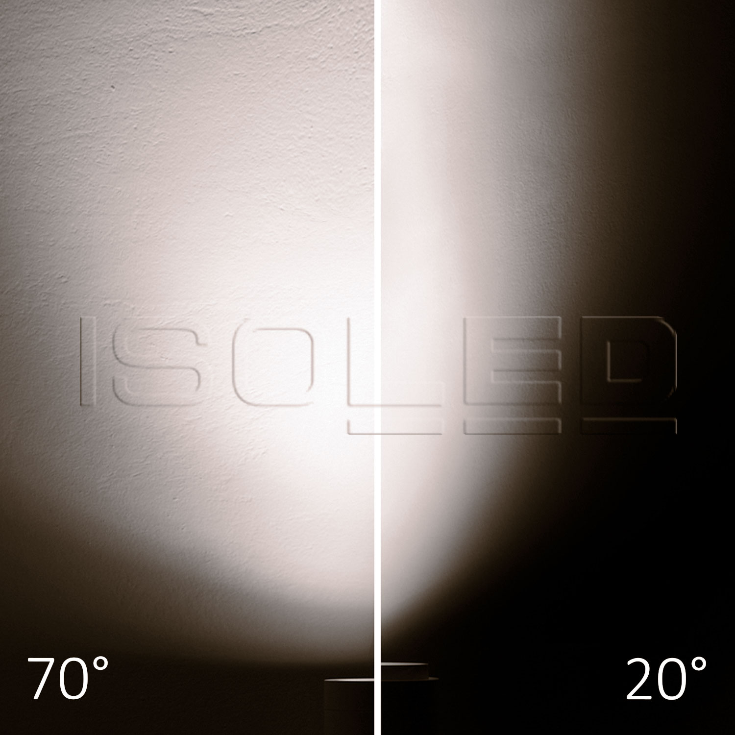 ISOLED 3-Phasen Schienen-Strahler fokussierbar 42W 20°-70° schwarz matt 4000K CRI92 DALI dimmbar