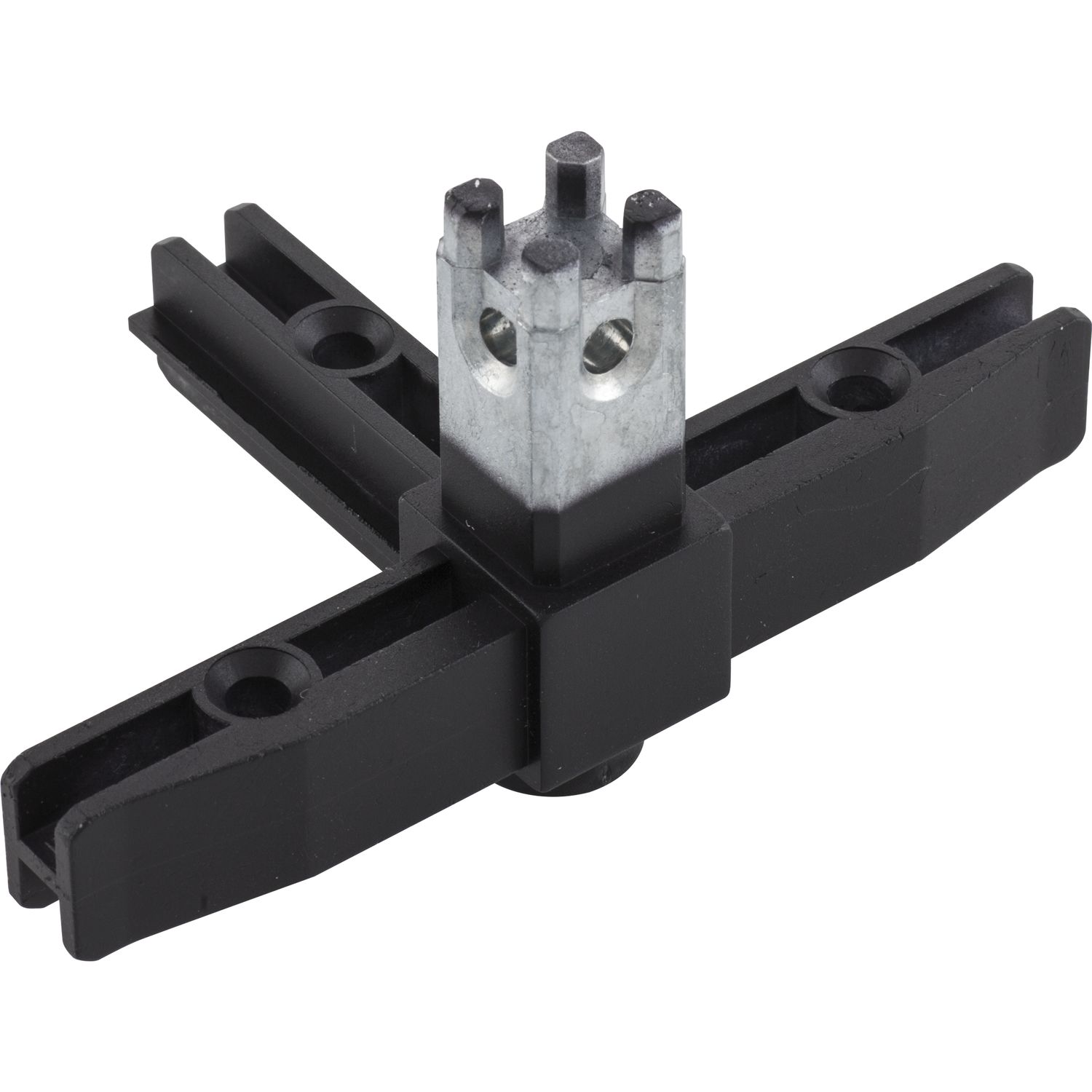 SCHÜCO ALUMIS Smartcube Eckknoten 4sh mit Stellfuß Zamak schwarz