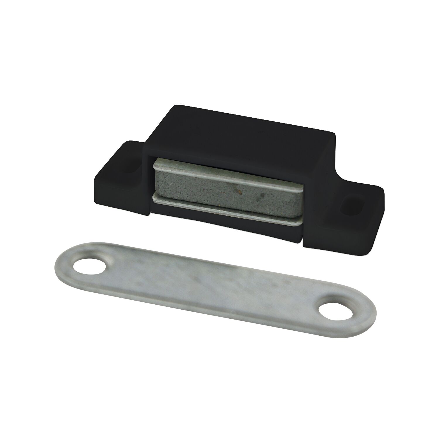 Maco #21.0782 Magnetschnapper M2 inkl. Gegenstück, Haltekraft 4kg, Kunststoff schwarz
