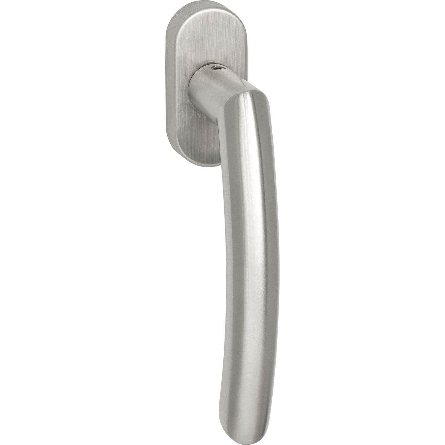 Marchesi Fenstergriff Arc mit Rosette Vierkant 7x35mm Edelstahl matt