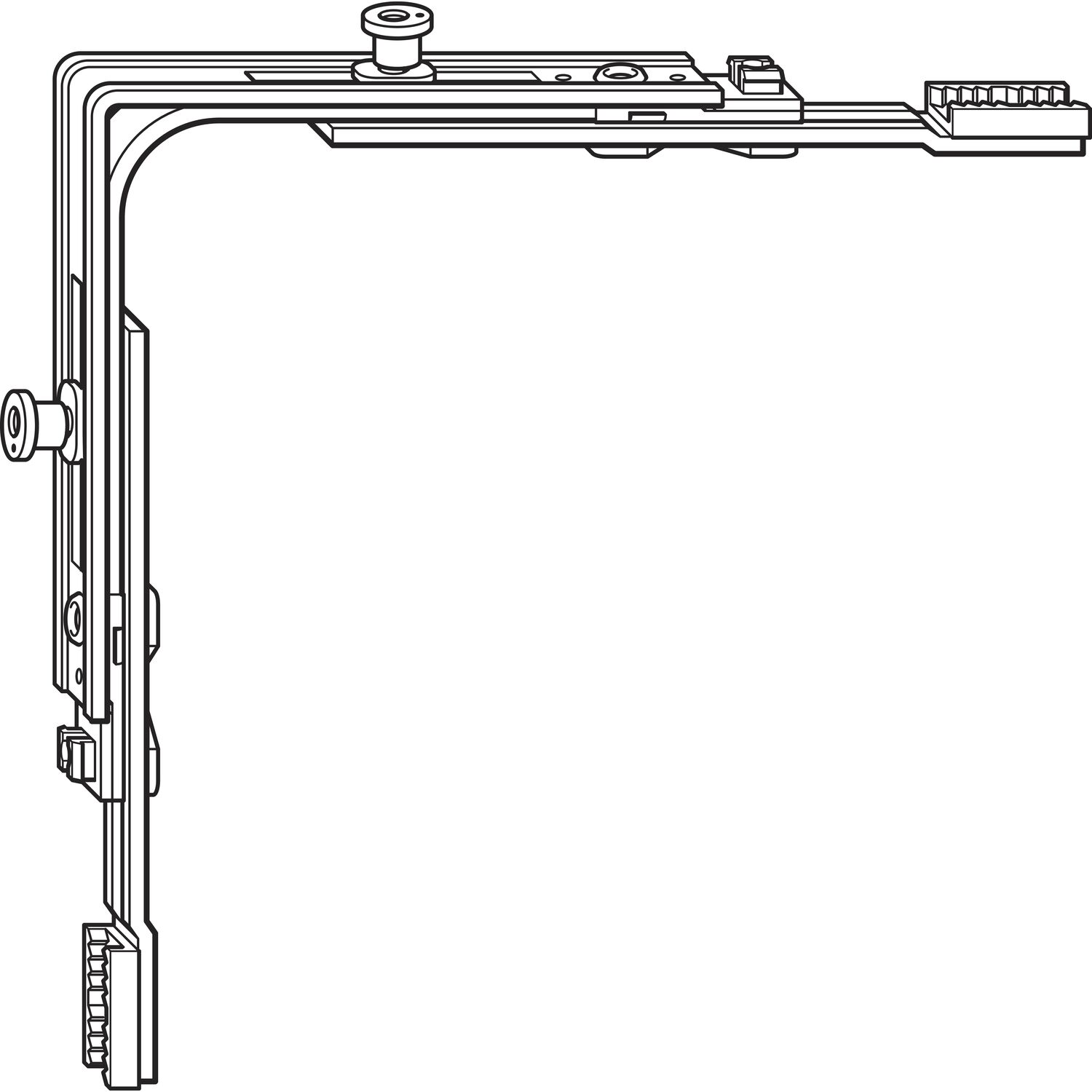 Roto ROTO NT/NX Eckumlenkung Standard 2V-Zapfen silber
