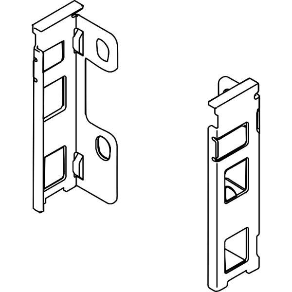 blum LEGRABOX Holzrückwandhalter Höhe K, vernickelt