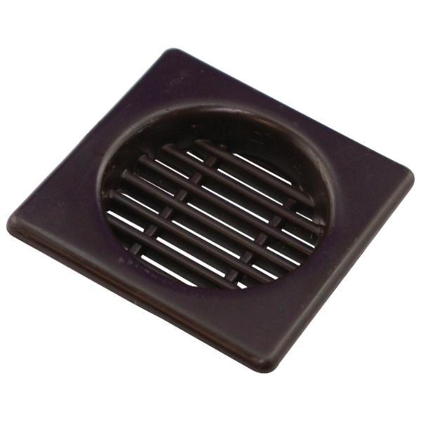 Lüftungsgitter Kunststoff zum Einbohren braun 43X43 mm