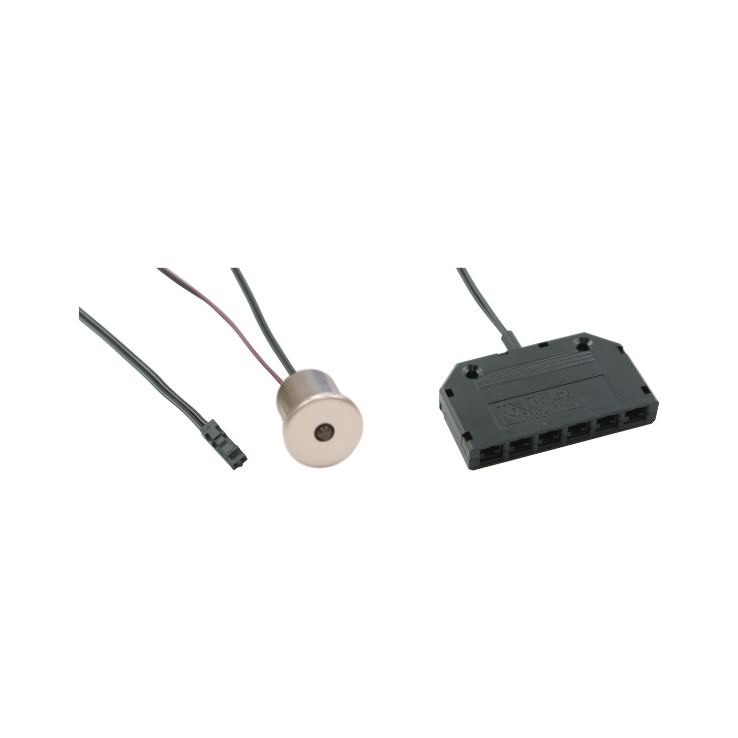 Sensorschalter Touch-LED dimm, alufarbig, 12 V/DC, inkl. 6-fach Verteiler ()