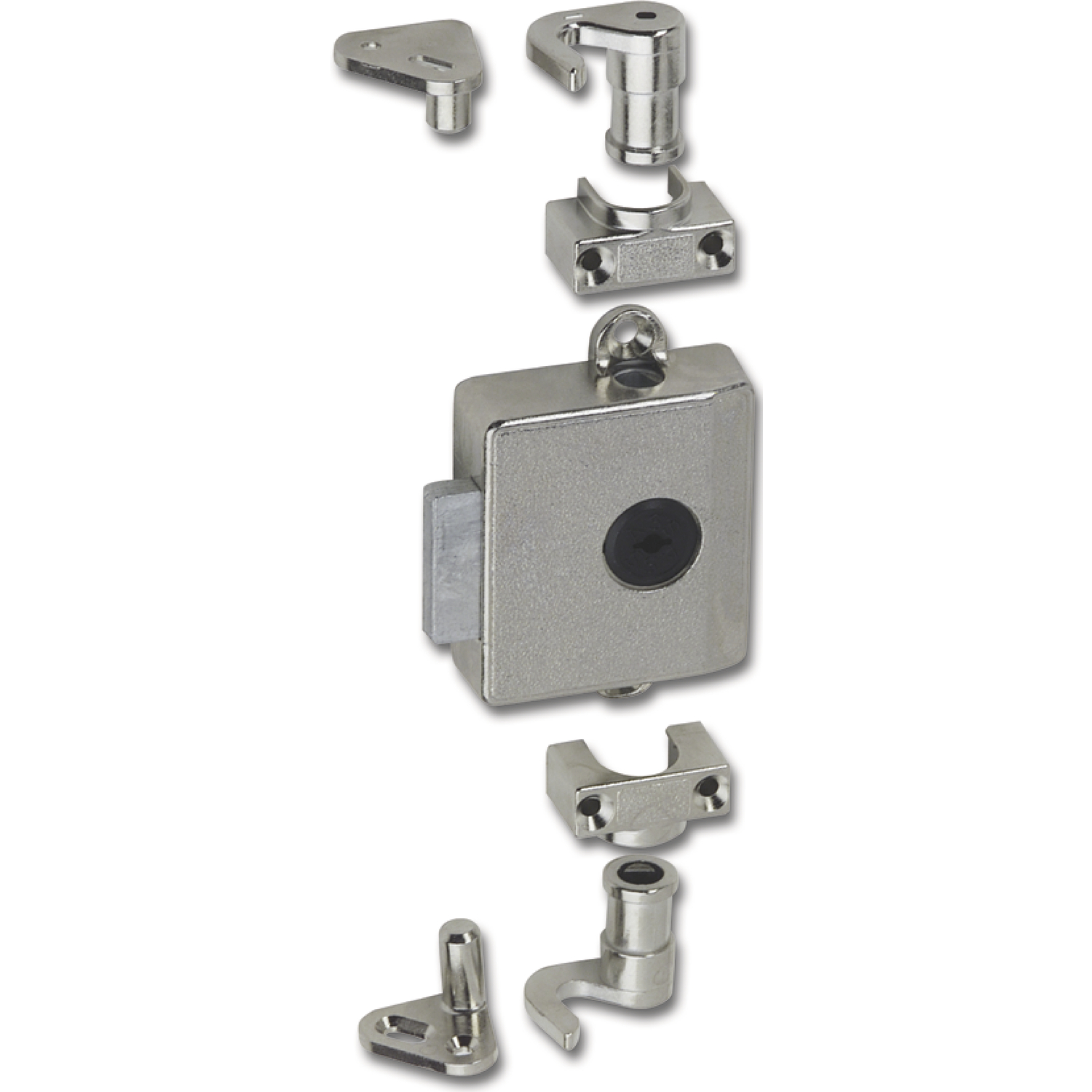 JuNie ASS 7781 Zylinder-Drehstangenschloss Dornmaß 30mm Zamak vernickelt