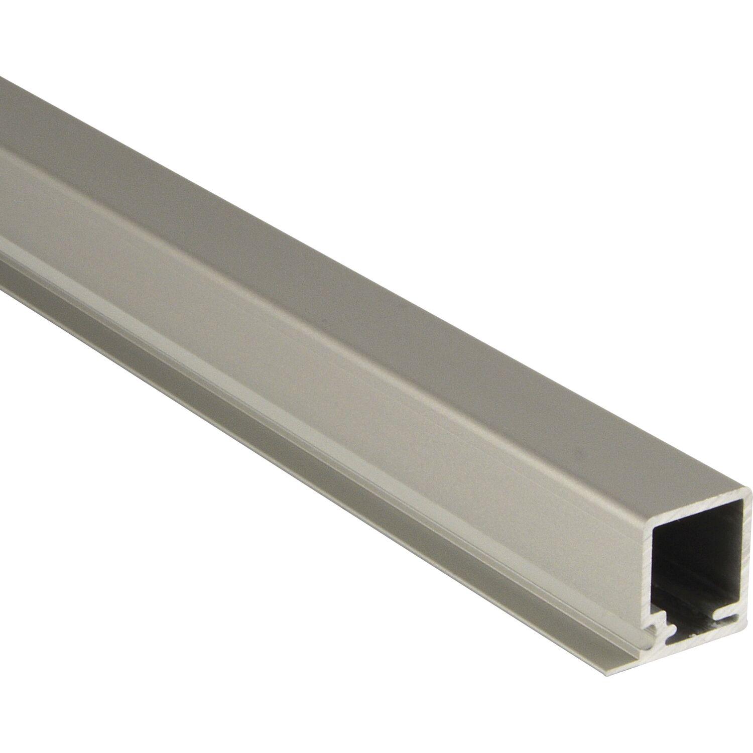 SCHÜCO Smartcube Profil Auflage oben 19 mm Alu Edelstahl-Effekt