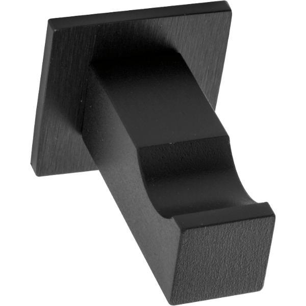 Simausrom Mantelhaken Naxos Höhe 30 Breite 30mm Aluminium schwarz lackiert