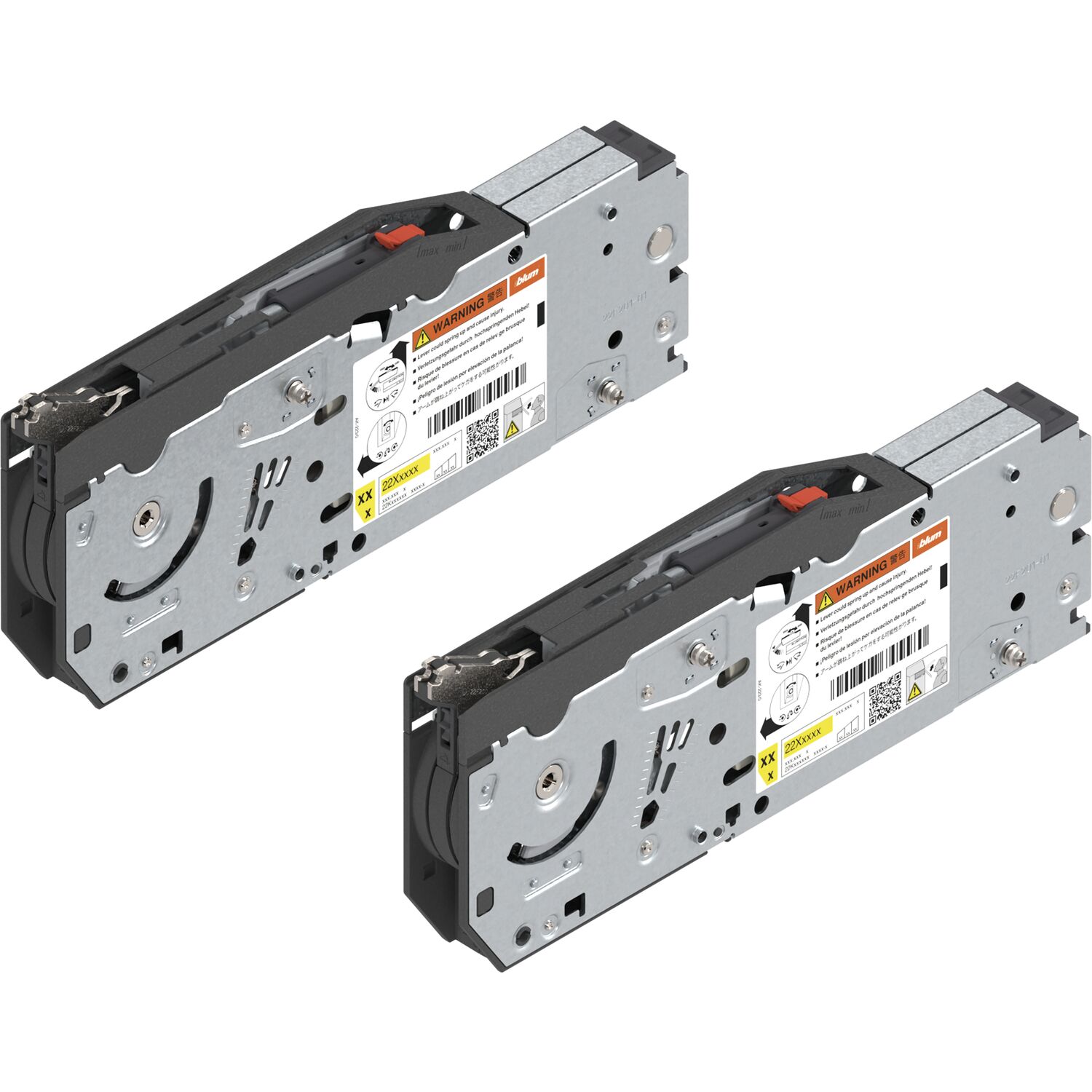 blum AVENTOS HF TOP Kraftspeicher-Set mit Systemschrauben, LF 2700-13500
