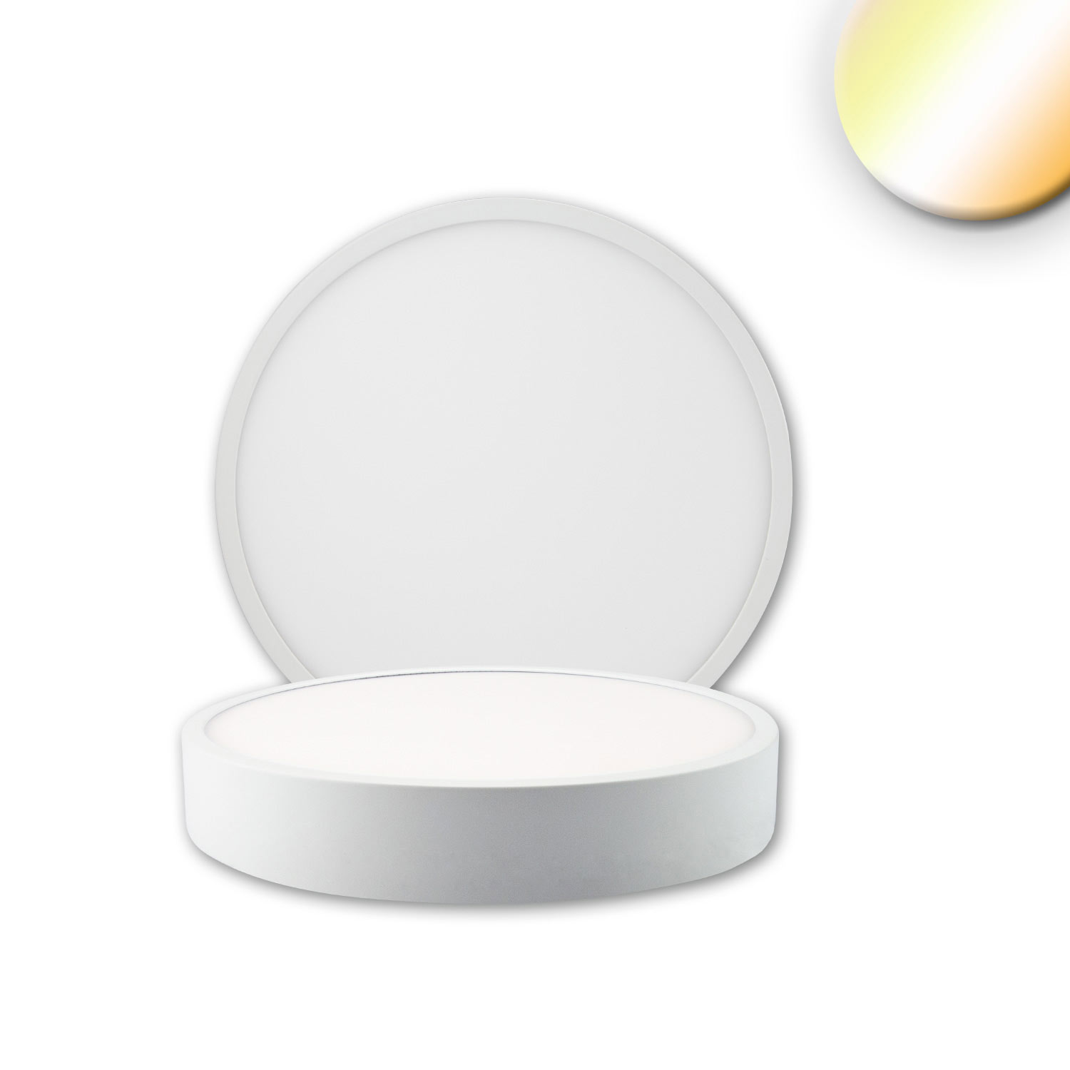 ISOLED LED Deckenleuchte PRO weiß 8W rund DN120 ColorSwitch 2700|3000|4000K dimmbar